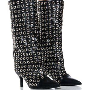 AZALEA WANG " MEDAL MINDSET " HARDWARE  DETAIL BOOTIE IN BLACK ( BRAND NEW !!!!!